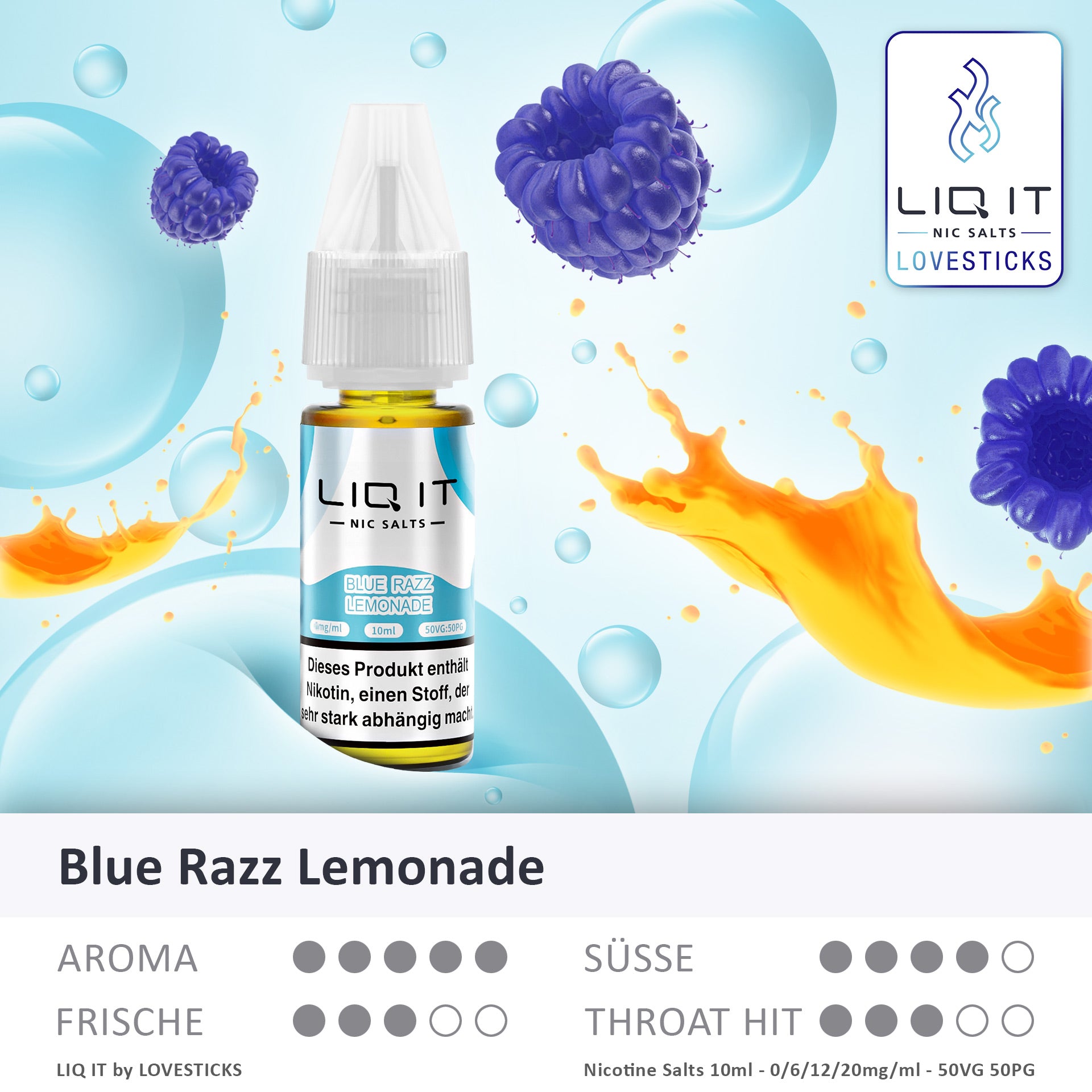 BLUE RAZZ LEMONADE - LIQ IT 6MG/ML (8766032970060)