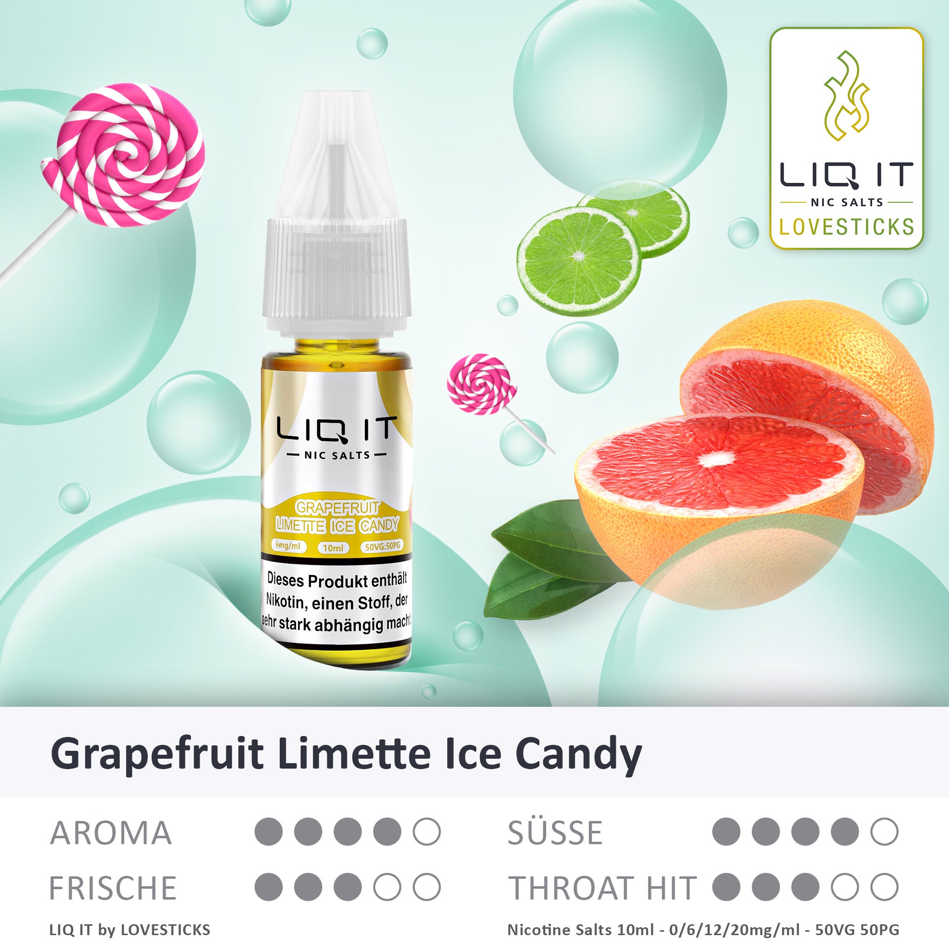 GRAPEFRUIT LIMETTE ICE CANDY - LIQ IT 6MG/ML (8766036640076)