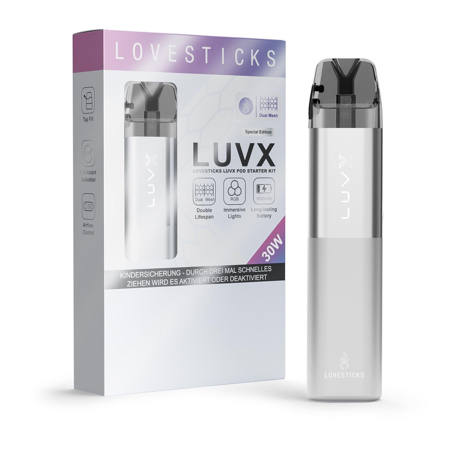 LOVESTICK LUVX - SILVER (9342393286988)