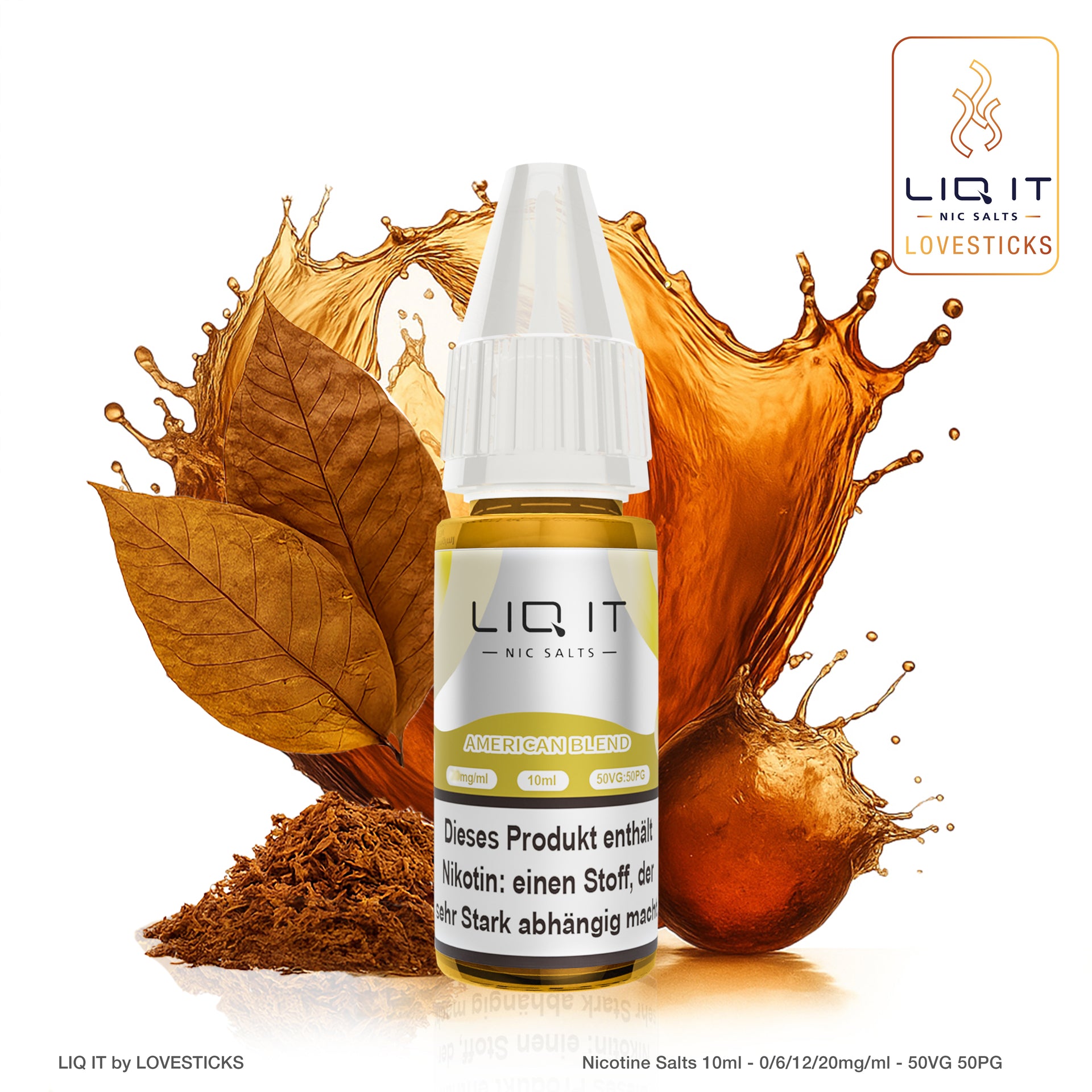 american blend liquid ohne nikotin E-Liquid Nikoliquids American Blend nikotinfrei Flasche 10 ml main image 0