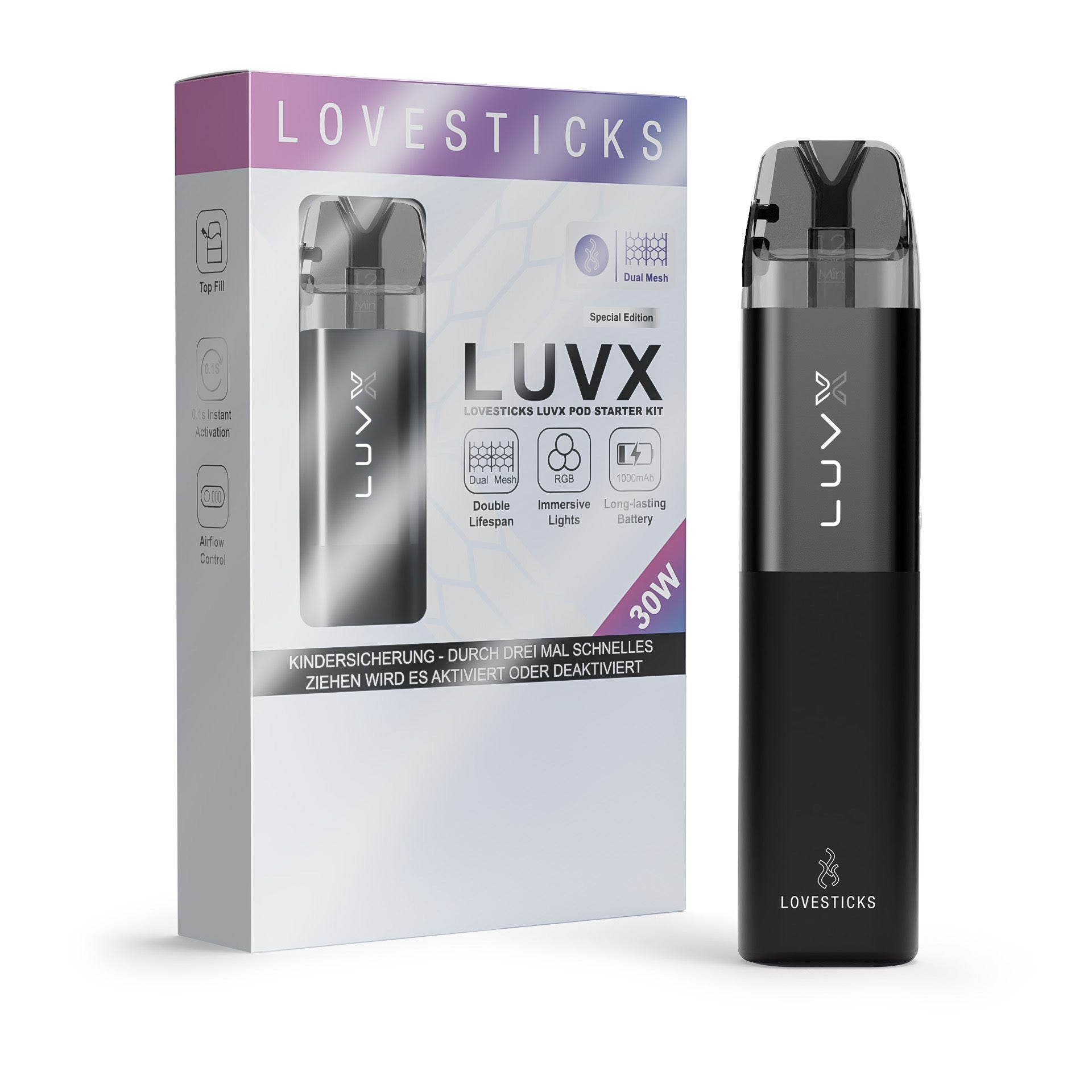 LOVESTICK LUVX - BLACK (9342388175180)