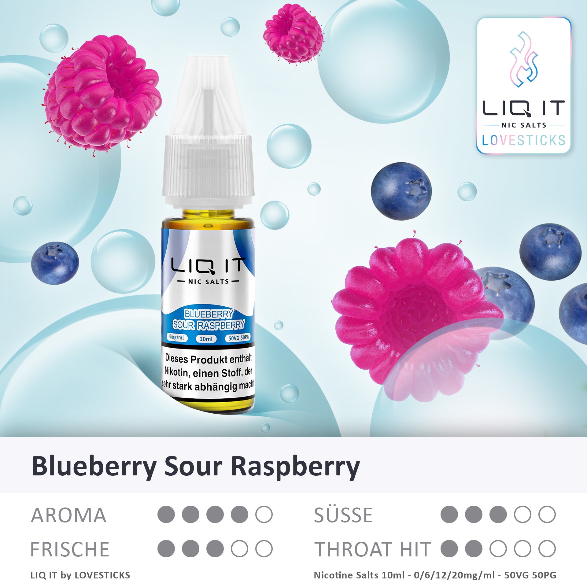 99 Blue Raspberry Liq BLUEBERRY SOUR RASPBERRY - LIQIT 12MG/ML – davinci-shisha.de