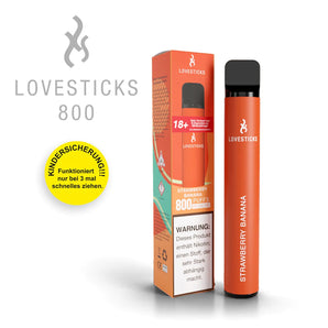 LOVESTICKS 800 – STRAWBERRY BANANA E-Zigarette (8022722085095)