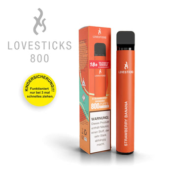 LOVESTICKS 800 – STRAWBERRY BANANA E-Zigarette (8022722085095)