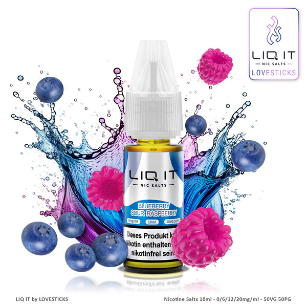 LIQ IT - BLUEBERRY SOUR RASPBERRY 0mg/ml  ohne Nikotin I jetzt kaufen   davinci-shisha.de