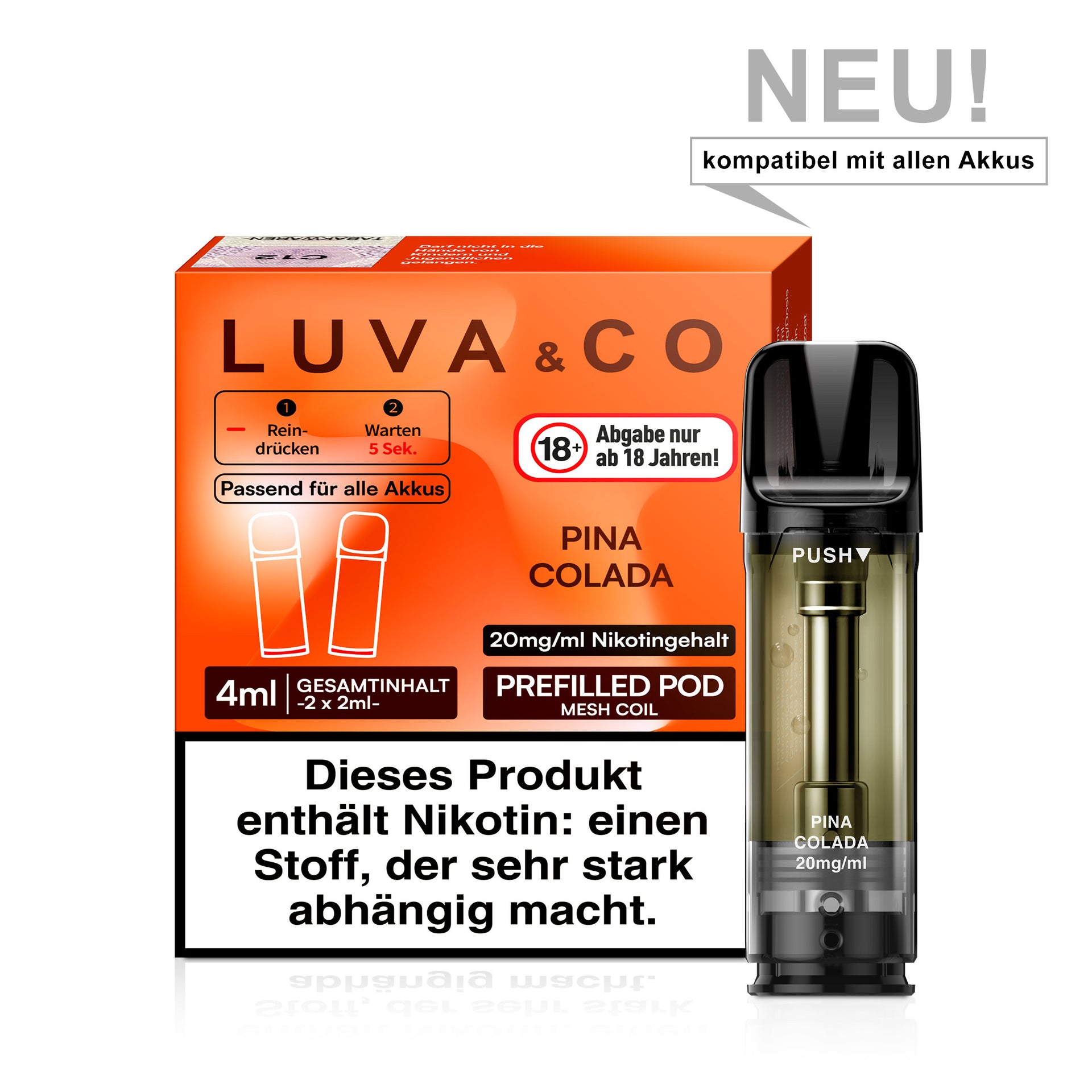 elfbar elfa kaufen LUVA & CO - Pina Colada ✓ Elfa Kompatibel