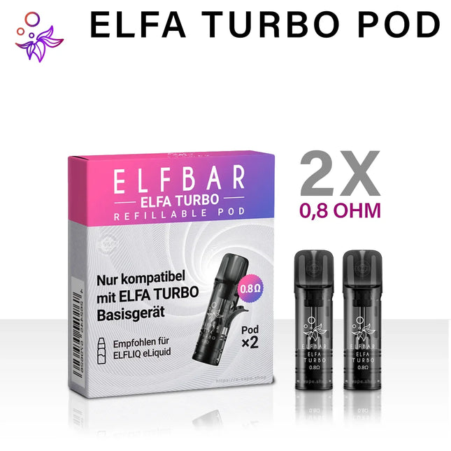 Elfbar Elfa - Leerpod Turbo  - 0,8 Ohm (14952886731084)