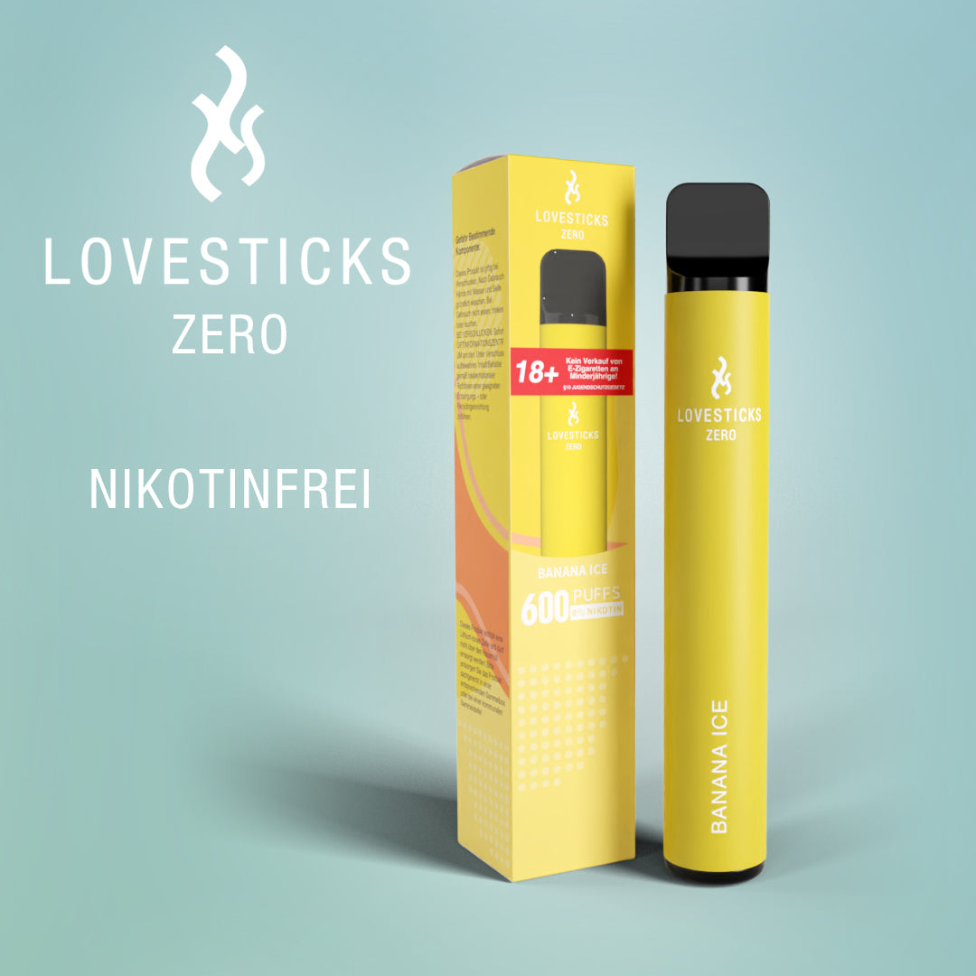 LOVESTICKS ZERO NIKOTINFREI – BANANA ICE E-ZIGARETTE (8072148910311)