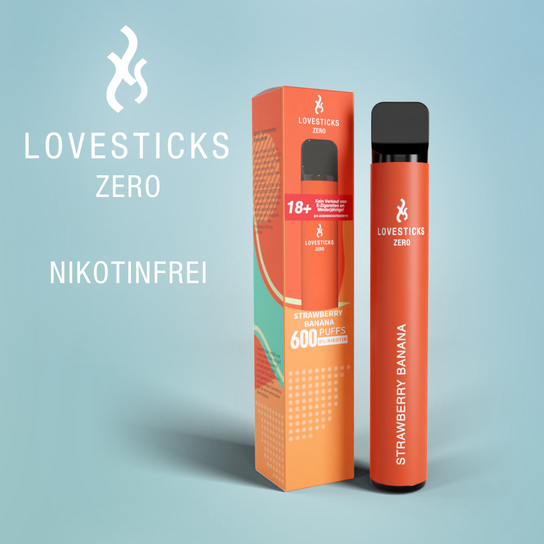 LOVESTICKS ZERO NIKOTINFREI – STRAWBERRY BANANA E-ZIGARETTE (8072227848423)