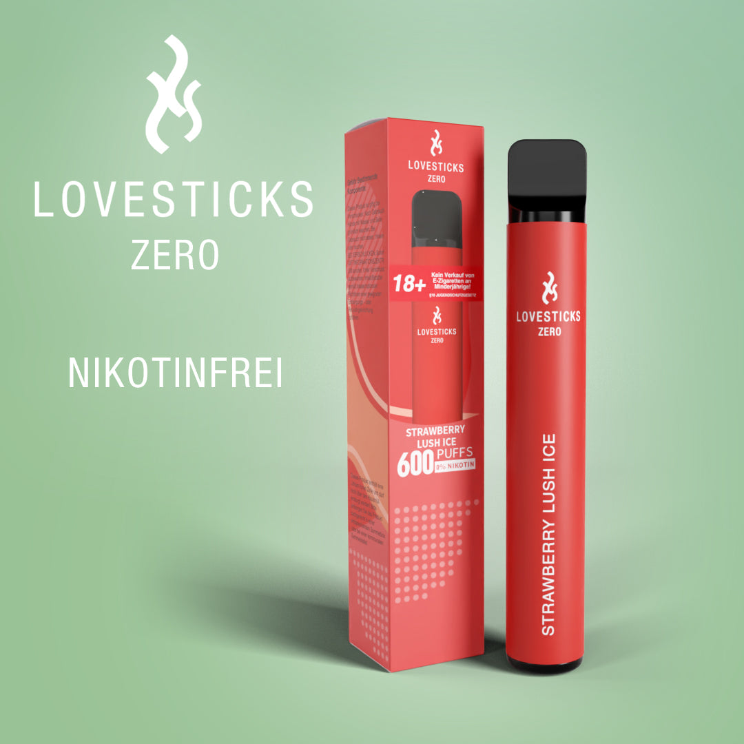 LOVESTICKS ZERO NIKOTINFREI – STRAWBERRY LUSH ICE E-ZIGARETTE (8072230535399)