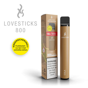LOVESTICKS 800 – COLA E-Zigarette (8125160915239) (8027947434215)
